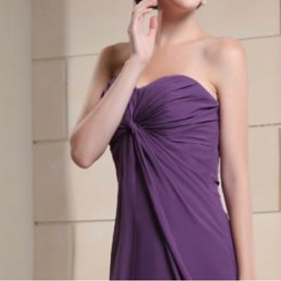 Bill Levkoff Plum convertible long Party Dress - Picture 1 of 8
